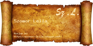 Szomor Leila névjegykártya
